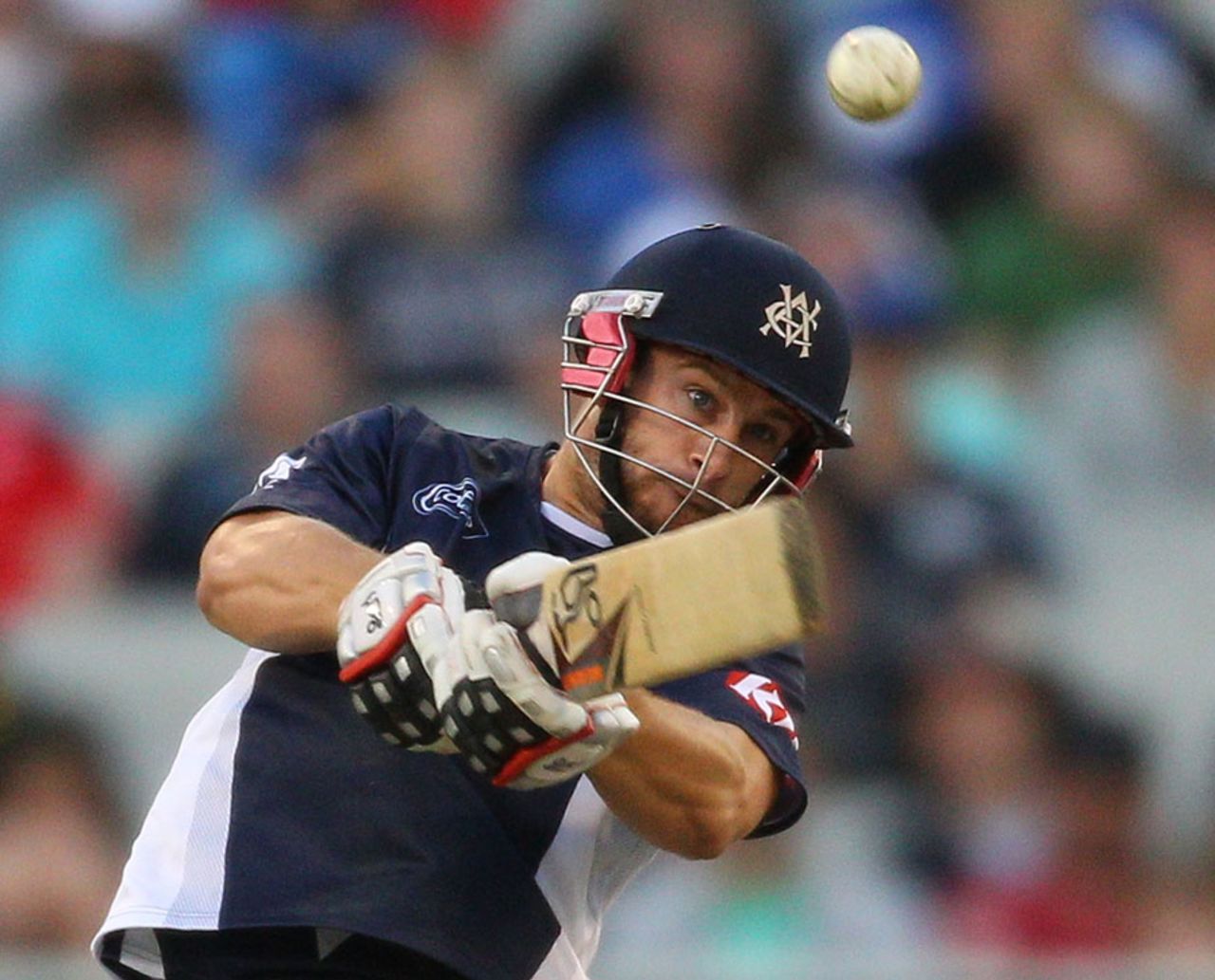 Matthew Wade lofts one during his unbeaten half-century, Victoria v South Australia, Big Bash, Melbourne, January 28, 2011