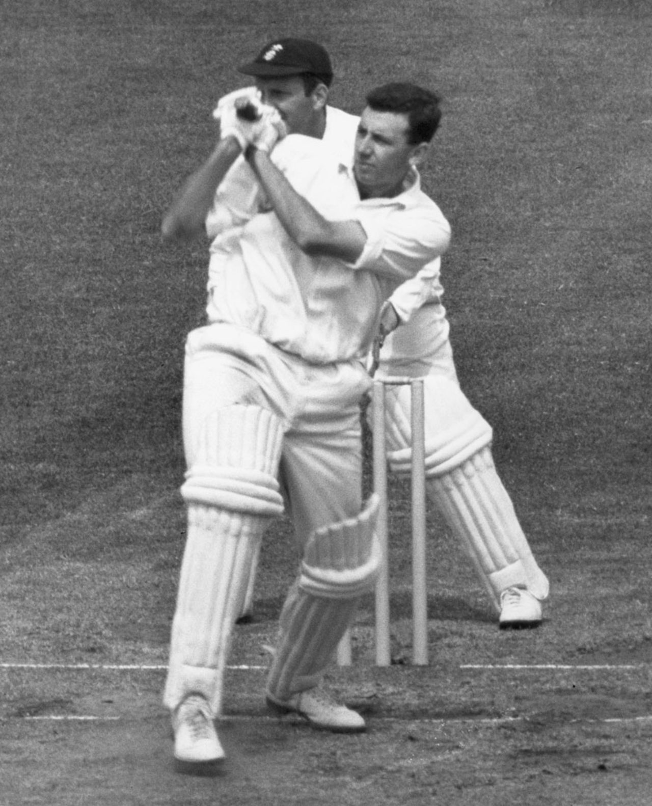 Bruce Taylor drives on the on side, New Zealanders v Surrey, 3rd day, June 11, 1965