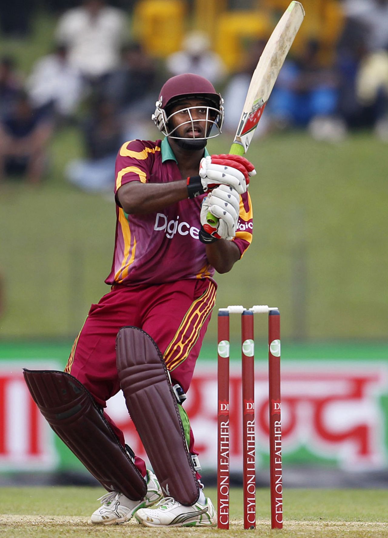 Adrian Barath reached his half-century off 70 balls, Sri Lanka v West Indies, 1st ODI, SSC, Colombo, January 31, 2011