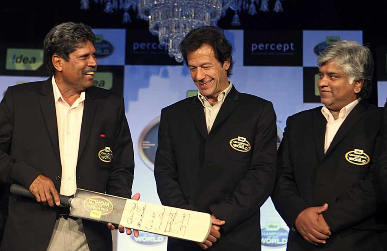 The three World Cup winning captains from the sub-continent, Mumbai, February 2, 2011