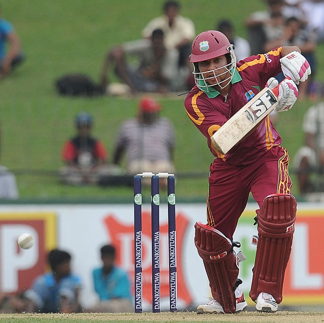 Ramnaresh Sarwan was run out for 21, Sri Lanka v West Indies, 2nd ODI, Colombo, February 3, 2011