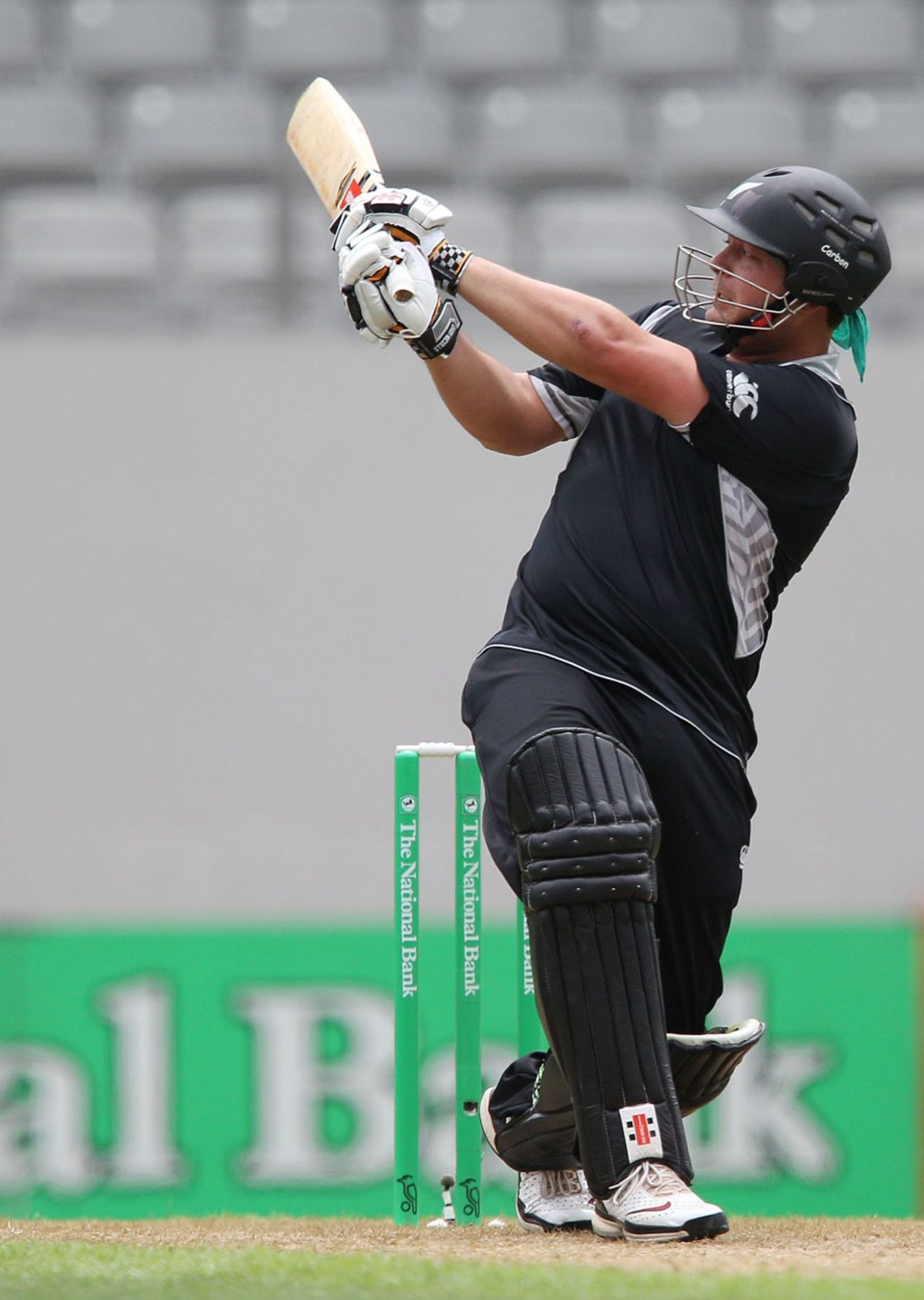 Jesse Ryder goes aerial through the leg side, New Zealand v Pakistan, 6th ODI, Auckland, February 5, 2011