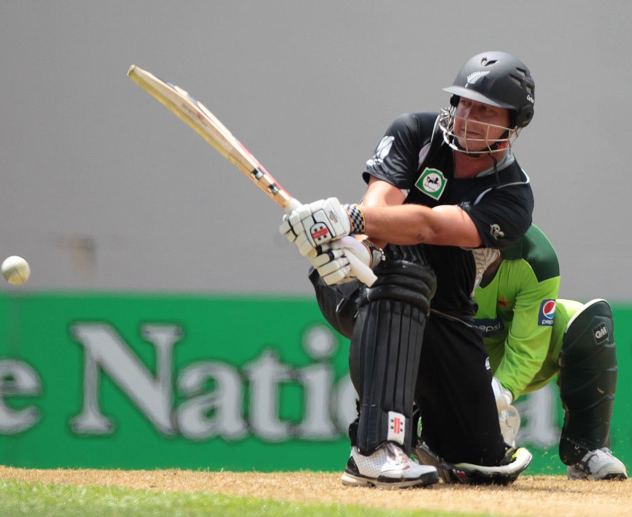 Jesse Ryder plays a powerful stroke through the leg side, New Zealand v Pakistan, 6th ODI, Auckland, February 5, 2011