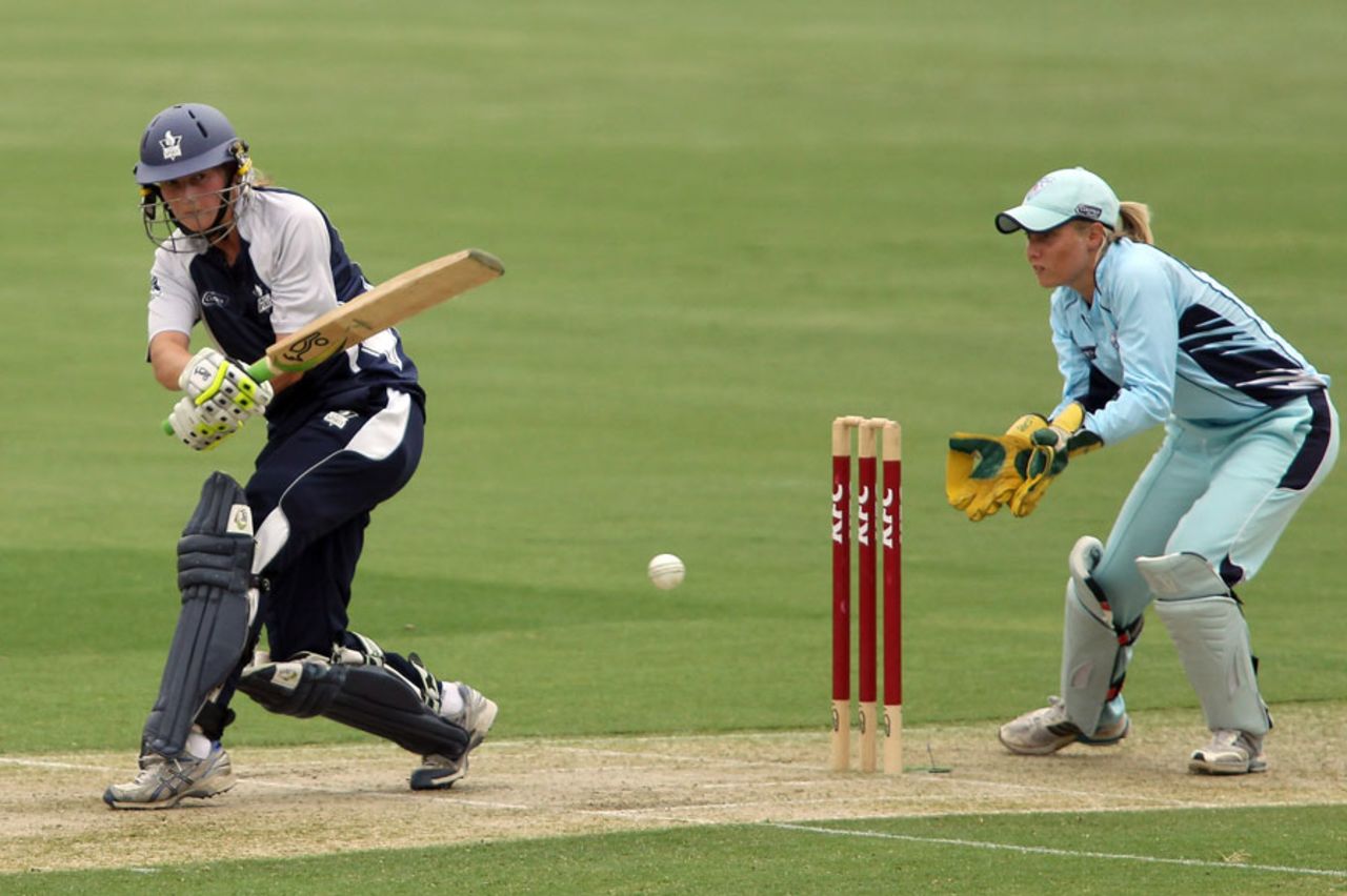 Meg Lanning works the ball to leg, New South Wales v Victoria, Women's Twenty20 Cup final, Adelaide, February 5, 2011