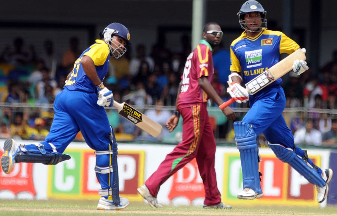 Mahela Jayawardene and Kumar Sangakkara added 95 for the third wicket, Sri Lanka v West Indies, 3rd ODI, SSC, February 6, 2011