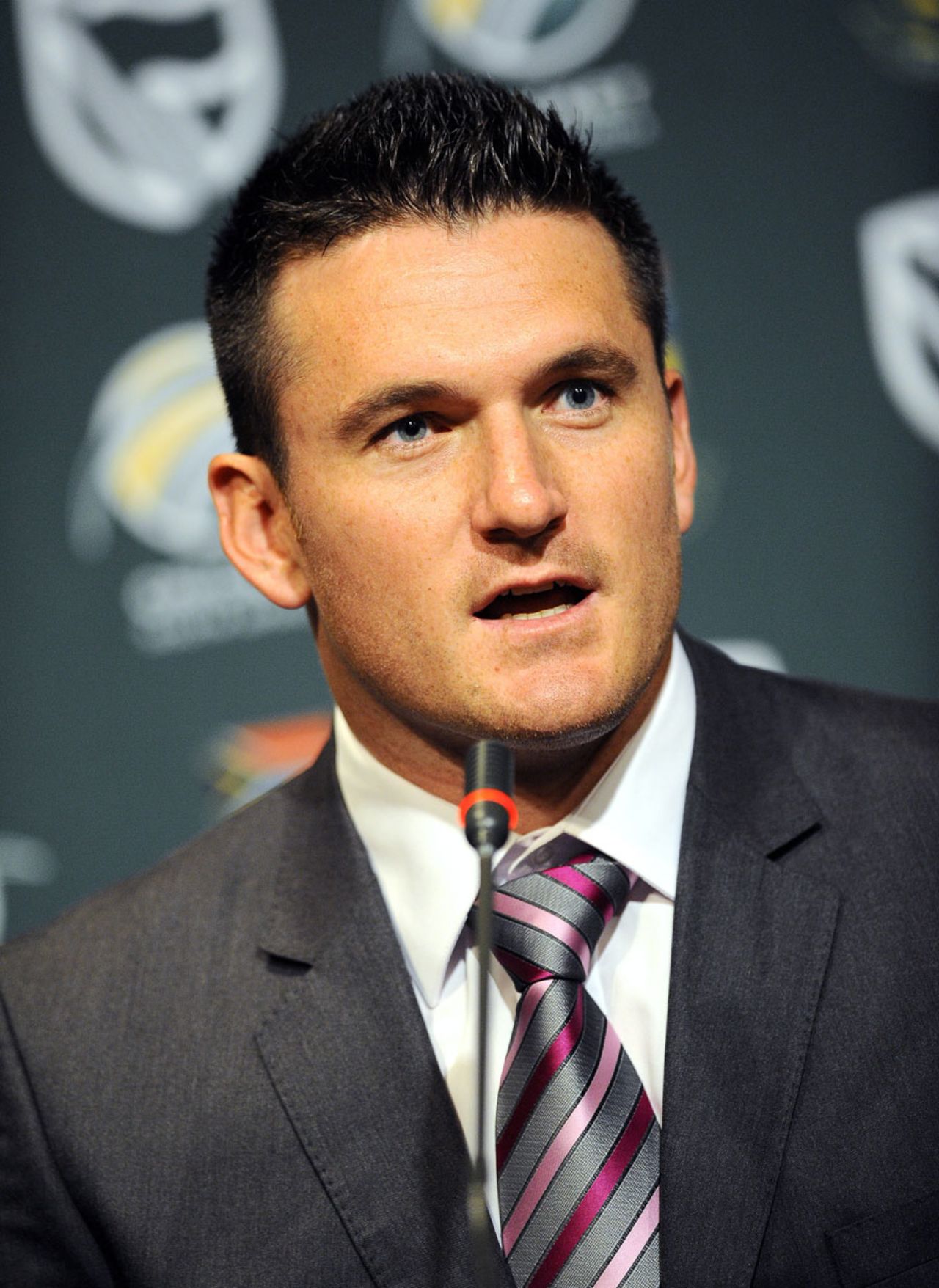 Graeme Smith at a press conference before he departs to the subcontinent for the World Cup, Johannesburg, February 8, 2011