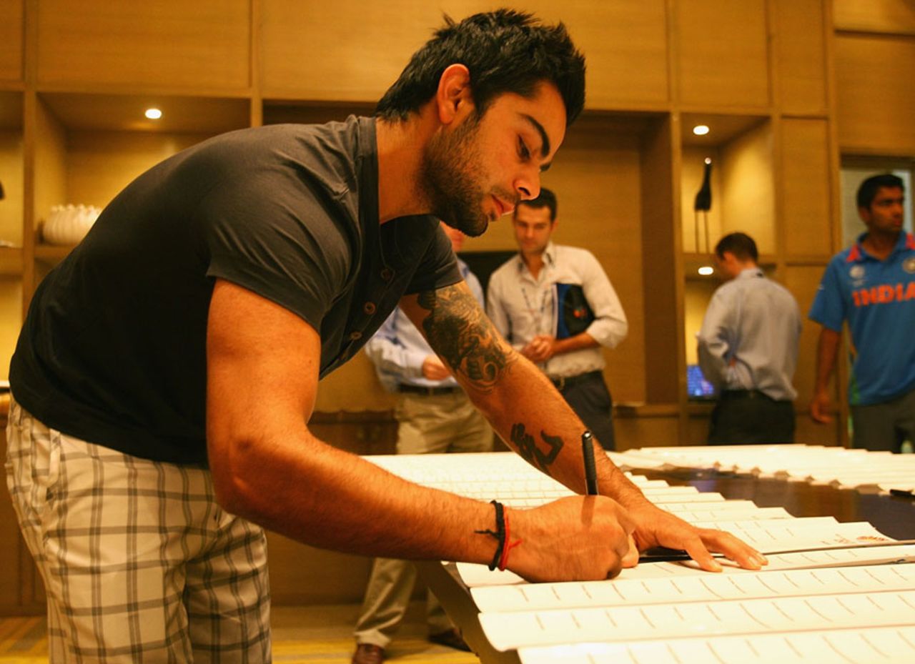 Virat Kohli at a portrait session ahead of the World Cup, Bangalore, February 11, 2011
