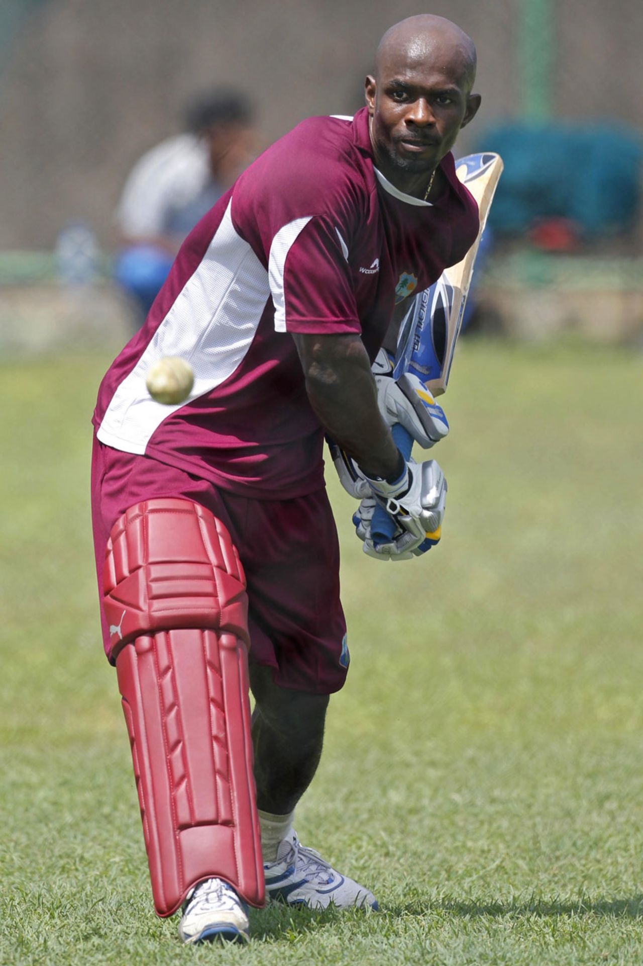 Devon Smith has a hit during practice at the R Premadasa Stadium, Colombo, February 11, 2011