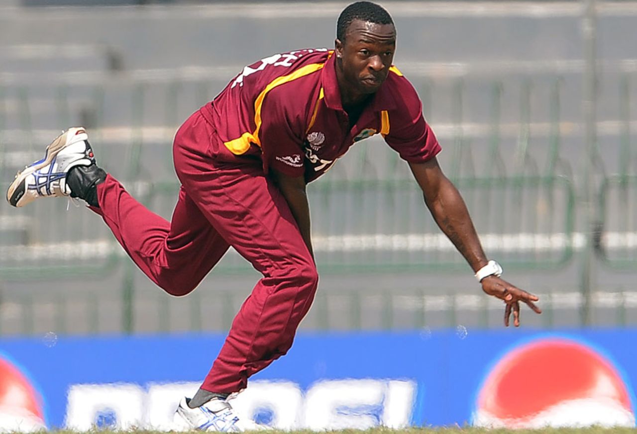 Kemar Roach took three wickets as West Indies' pace bowlers impressed, Kenya v West Indies World Cup warm-up match, R Premadasa Stadium, Colombo, February 12, 2011