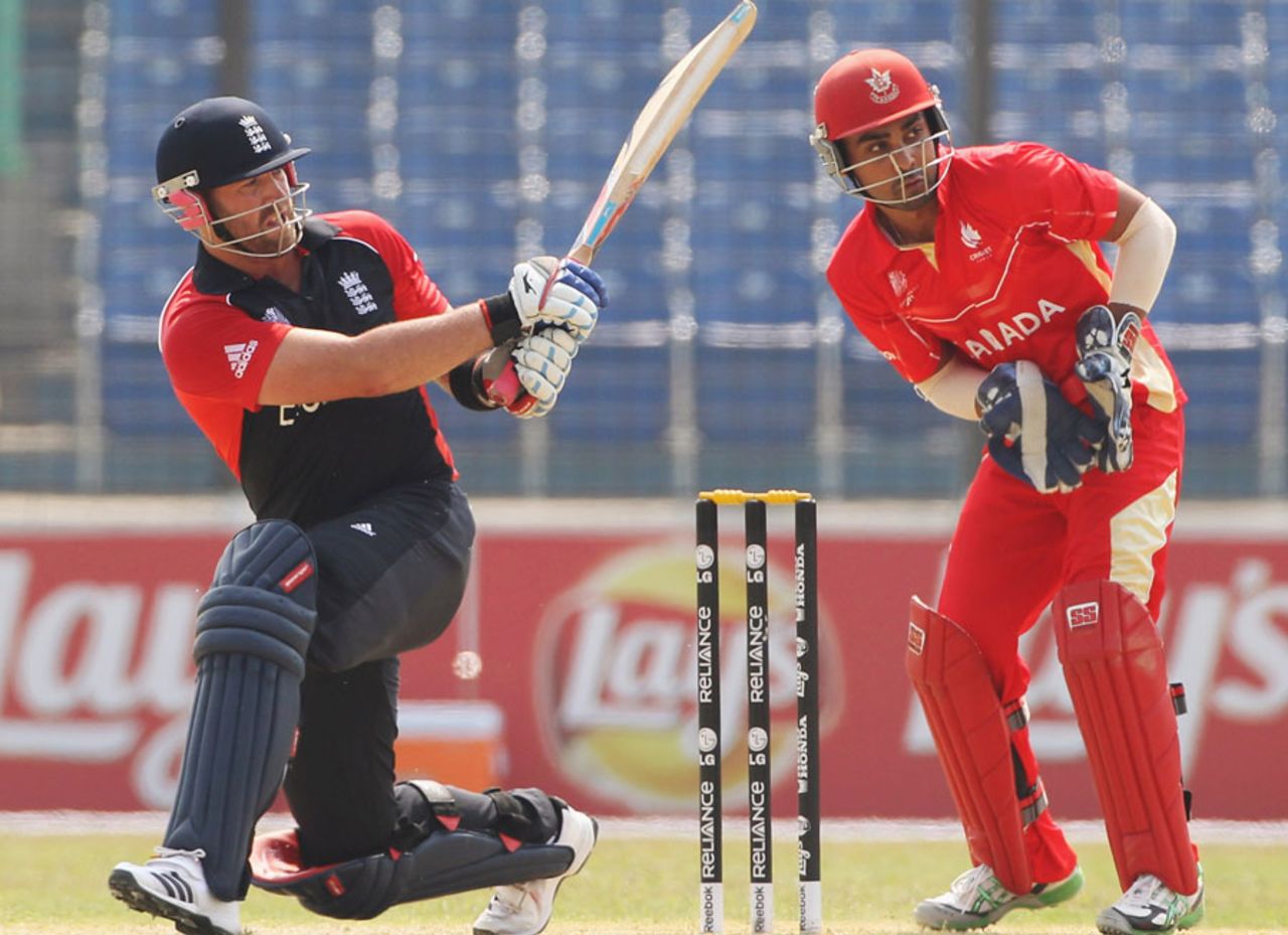 Matt Prior scored 78 off 80 balls to revive England after their sluggish start, Canada v England, World Cup warm-up match, Fatullah, February 16, 2011
