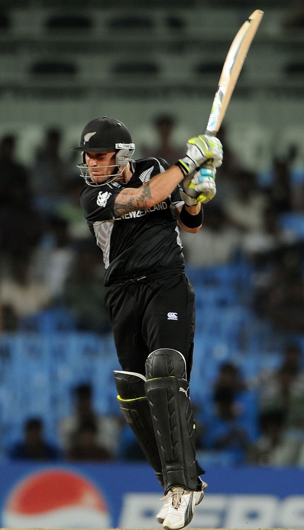 Brendon McCullum scored a quick half-century, India v New Zealand, World Cup 2011 warm-up, Chennai, February 16, 2011
