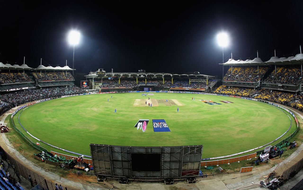 The MA Chidambaram Stadium in Chennai, India v New Zealand, World Cup warm-up match, Chennai