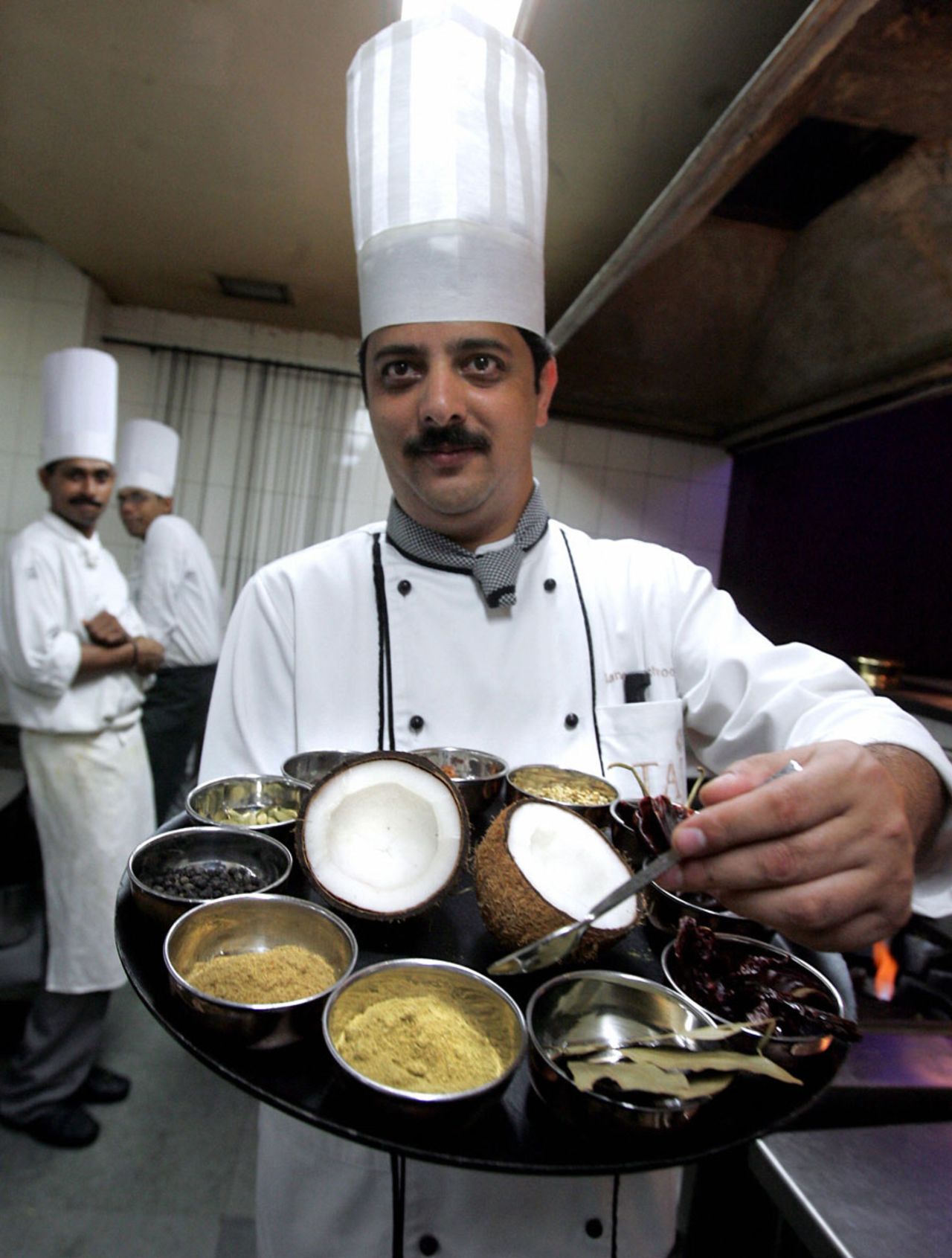 A tray of Indian spices