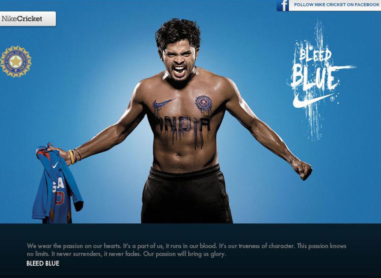 Sreesanth strikes a fearsome pose for an advertising campaign, February 20, 2011