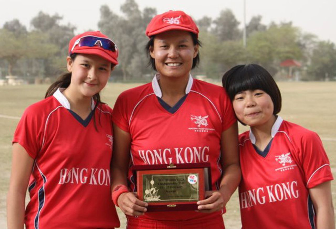 Stars of the show - Mariko Hill (47), Connie Wong (60*) and Chan Sau Har (4-3) performed brilliantly against Singapore at the ACC Women's Twenty20 Championships played in Kuwait on 21st February 2011