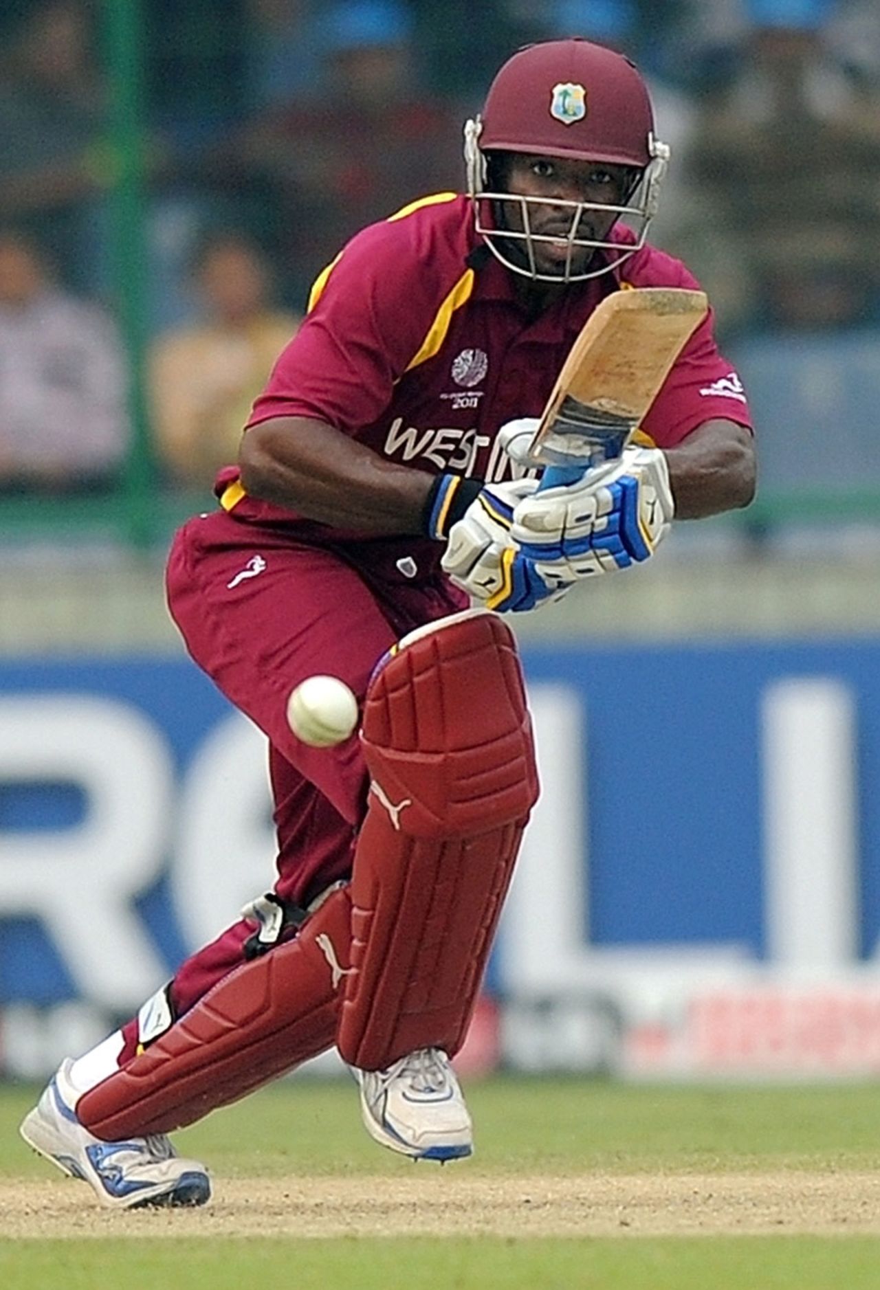 Devon Smith gave Darren Bravo solid support during a steadying second-wicket partnership, South Africa v West Indies, World Cup, Group B, Delhi, February 24, 2011