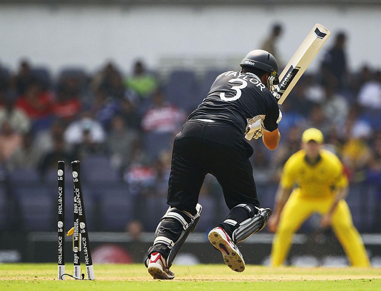 Ross Taylor was bowled after making just 7, Australia v New Zealand, World Cup, Group A, Nagpur, February 25, 2011
