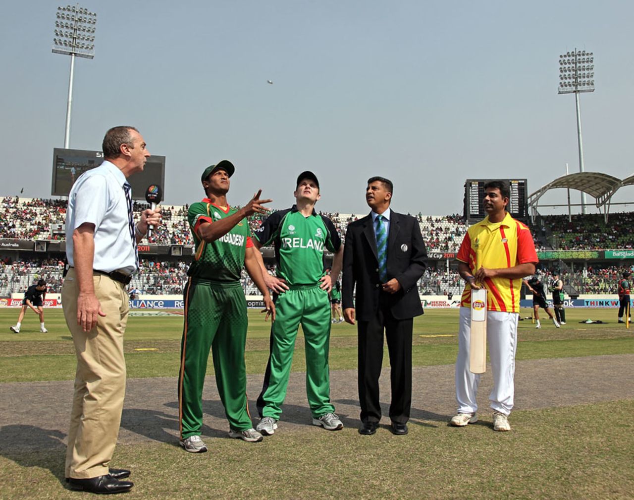 Shakib Al Hasan won the toss and Bangladesh batted first, Bangladesh v Ireland, World Cup, 9th match, Dhaka