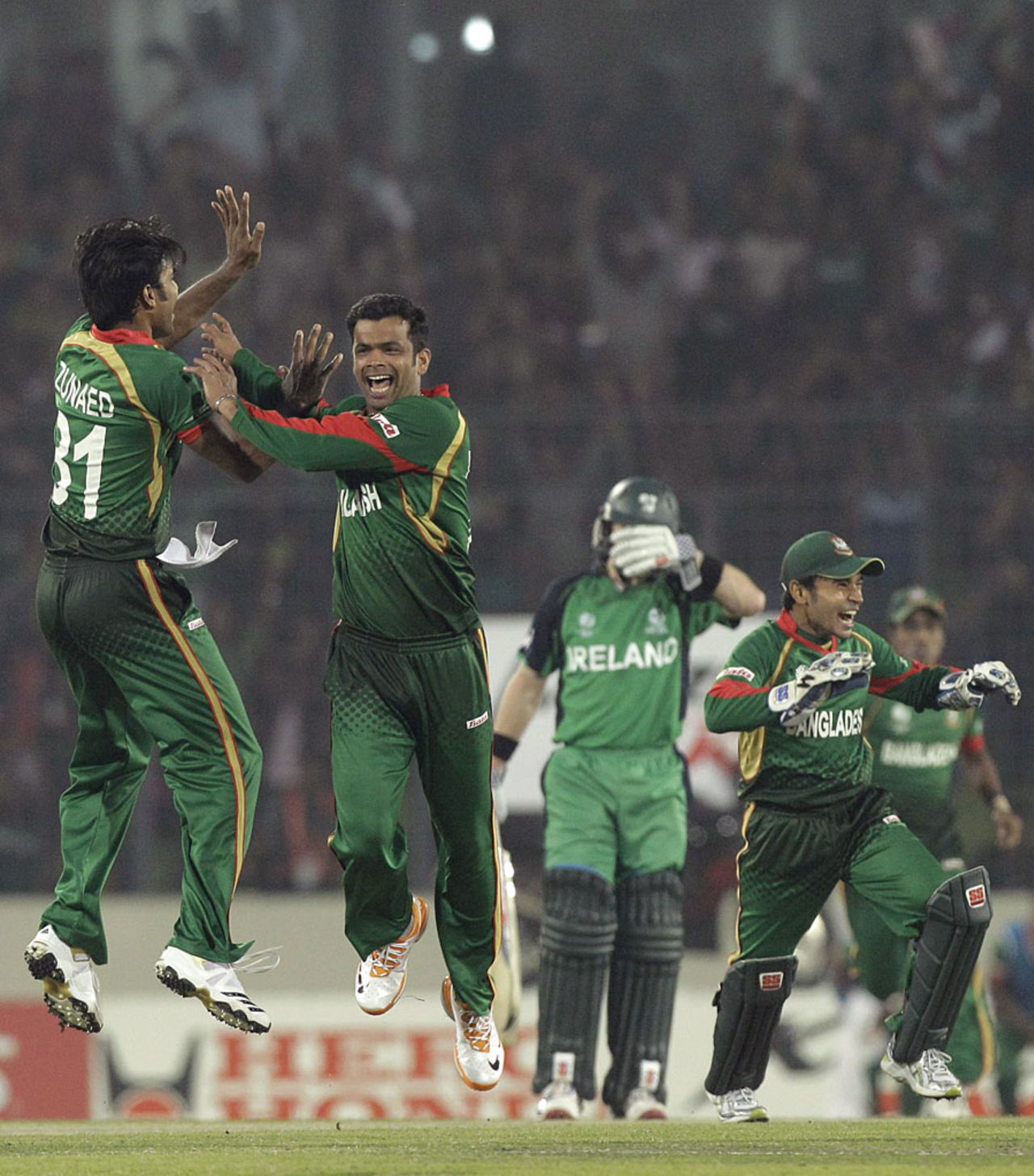Abdur Razzak got the early wicket Bangladesh needed with Paul Stirling out stumped, Bangladesh v Ireland, World Cup 2011, Mirpur, February 25, 2010
