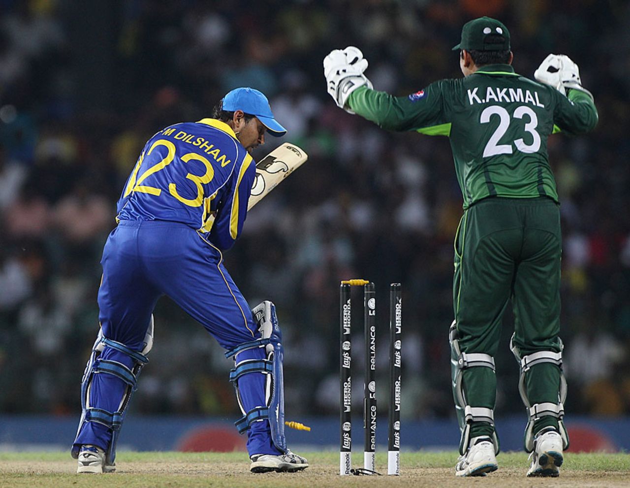 Tillakaratne Dilshan was bowled by Shahid Afridi for 41, Sri Lanka v Pakistan, World Cup, Group A, Colombo, February 26, 2011