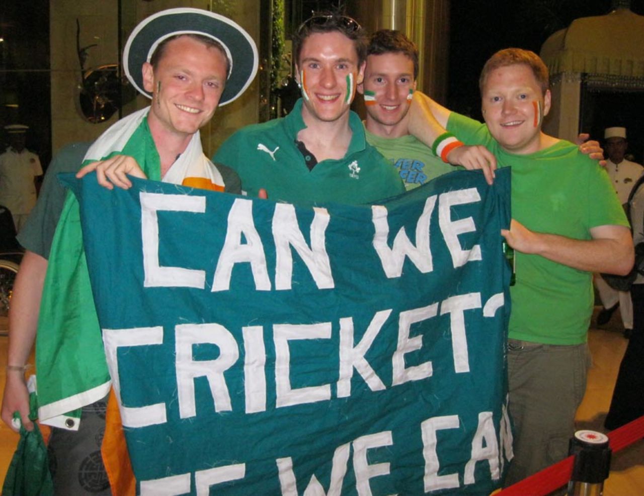 Partying Irish fans at the team hotel at the team hotel, England v Ireland, World Cup 2011, Bangalore, March 2, 2011