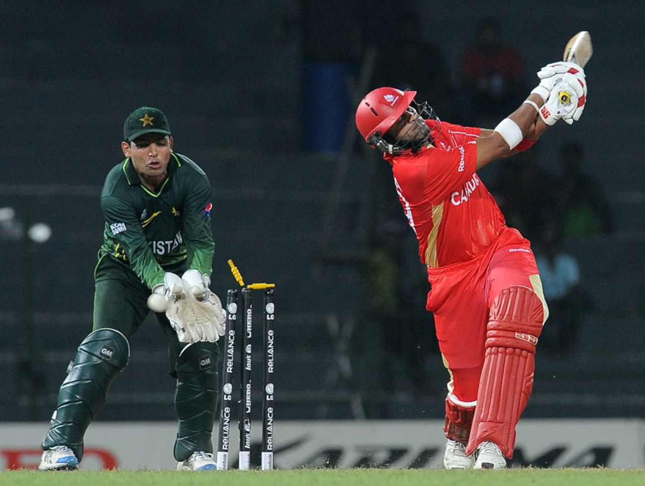 Rizwan Cheema throws his wicket away, Canada v Pakistan, Group A, World Cup 2011, Colombo, March 3, 2011