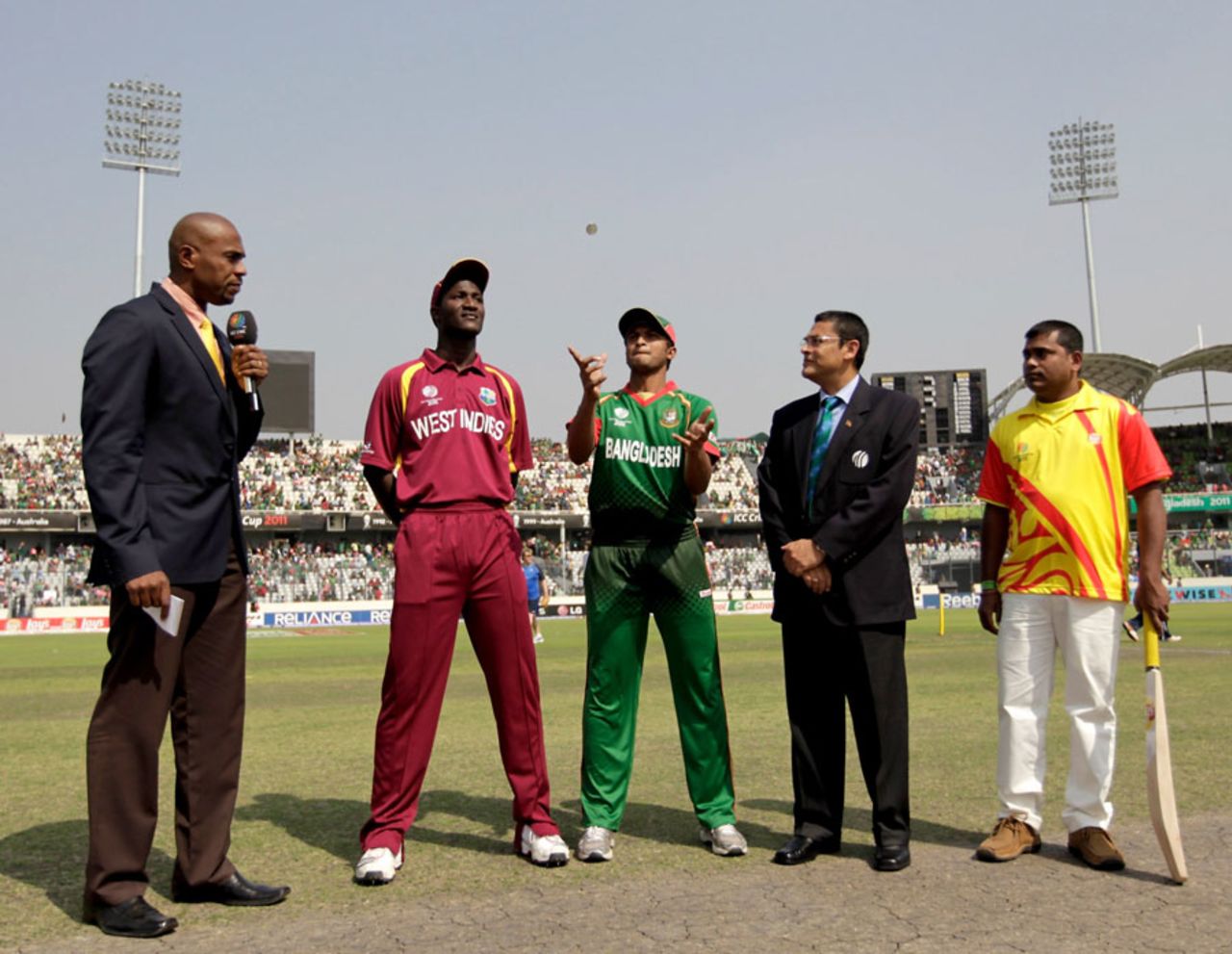 Shakib Al Hasan won the toss and elected to bat, Bangladesh v West Indies, Group B, World Cup 2011, Mirpur, March 4, 2011