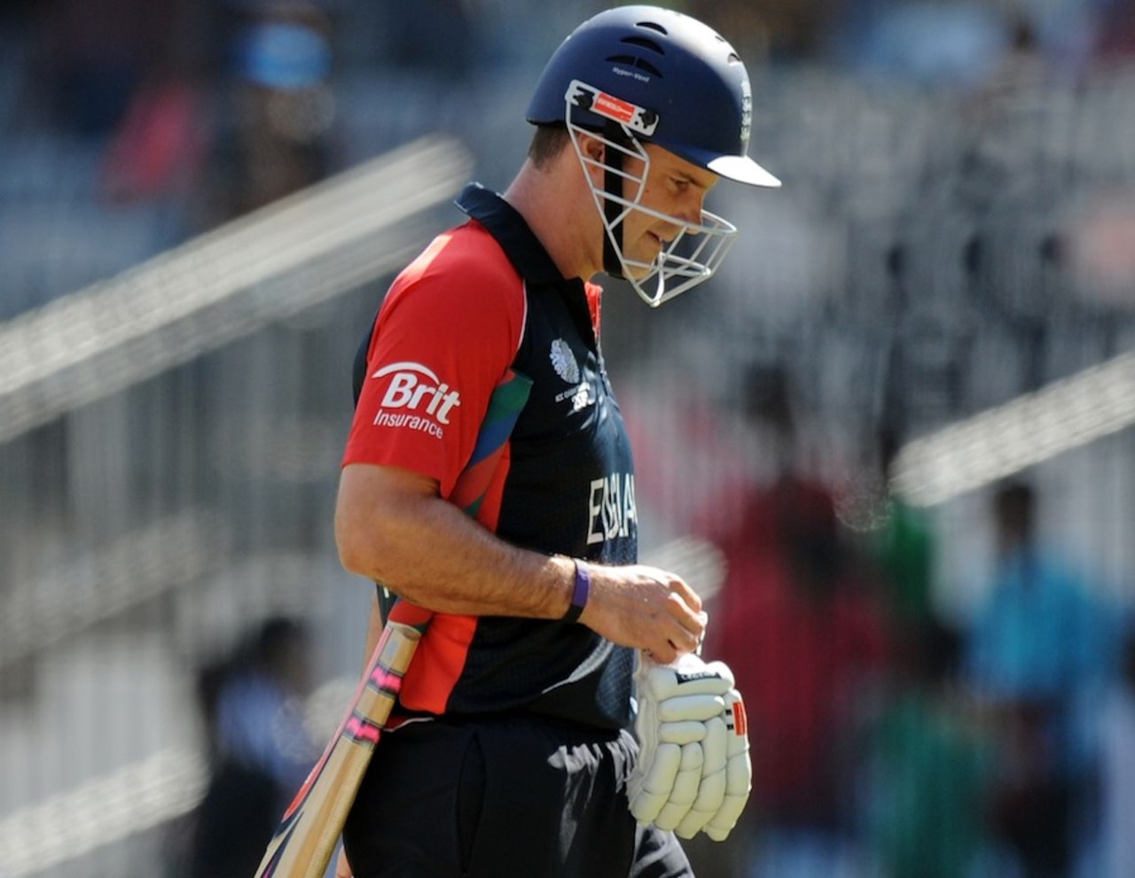Andrew Strauss walks back after a duck, England v South Africa, Group B, World Cup, Chennai, March 6, 2011