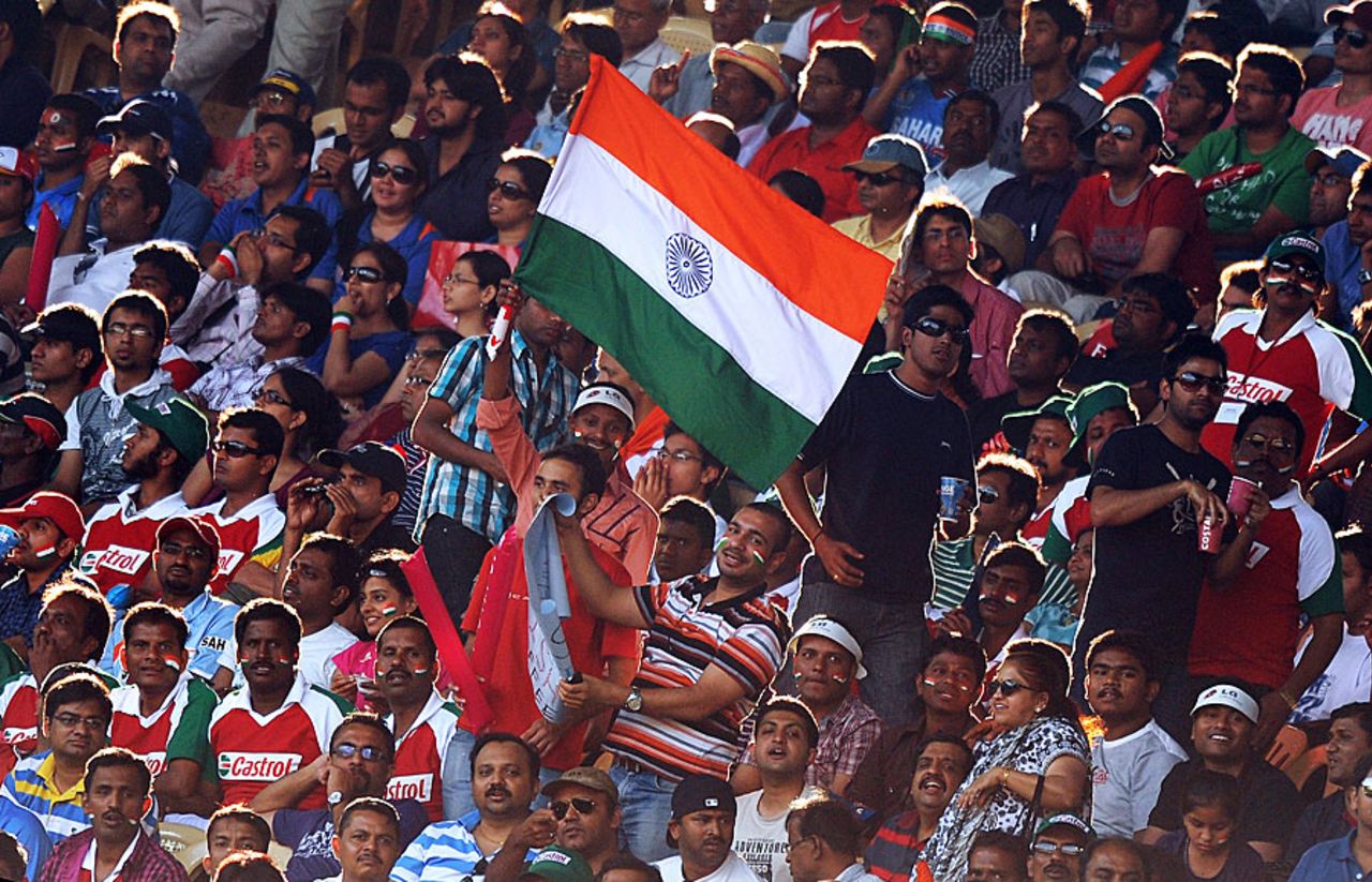Fans look on at the Chinnaswamy, India v Ireland, Group B, World Cup 2011, Bangalore, March 6, 2011