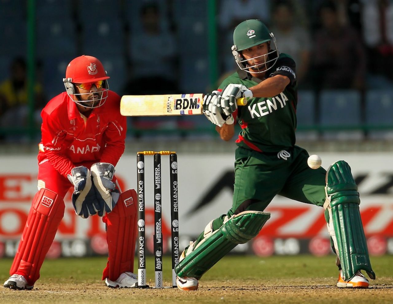 Tanmay Mishra pulls during a steady innings, Canada v Kenya, Group A, World Cup, Delhi, March 7, 2011