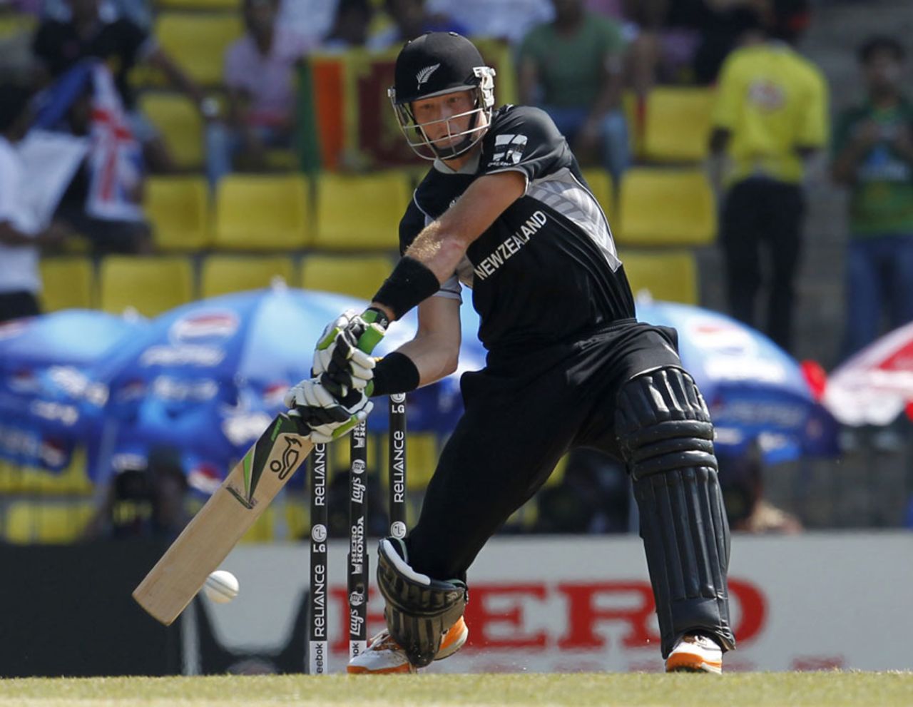 Martin Guptill got to a fifty off 71 balls, New Zealand v Pakistan, Group A, World Cup, Pallekele, March 8, 2011
