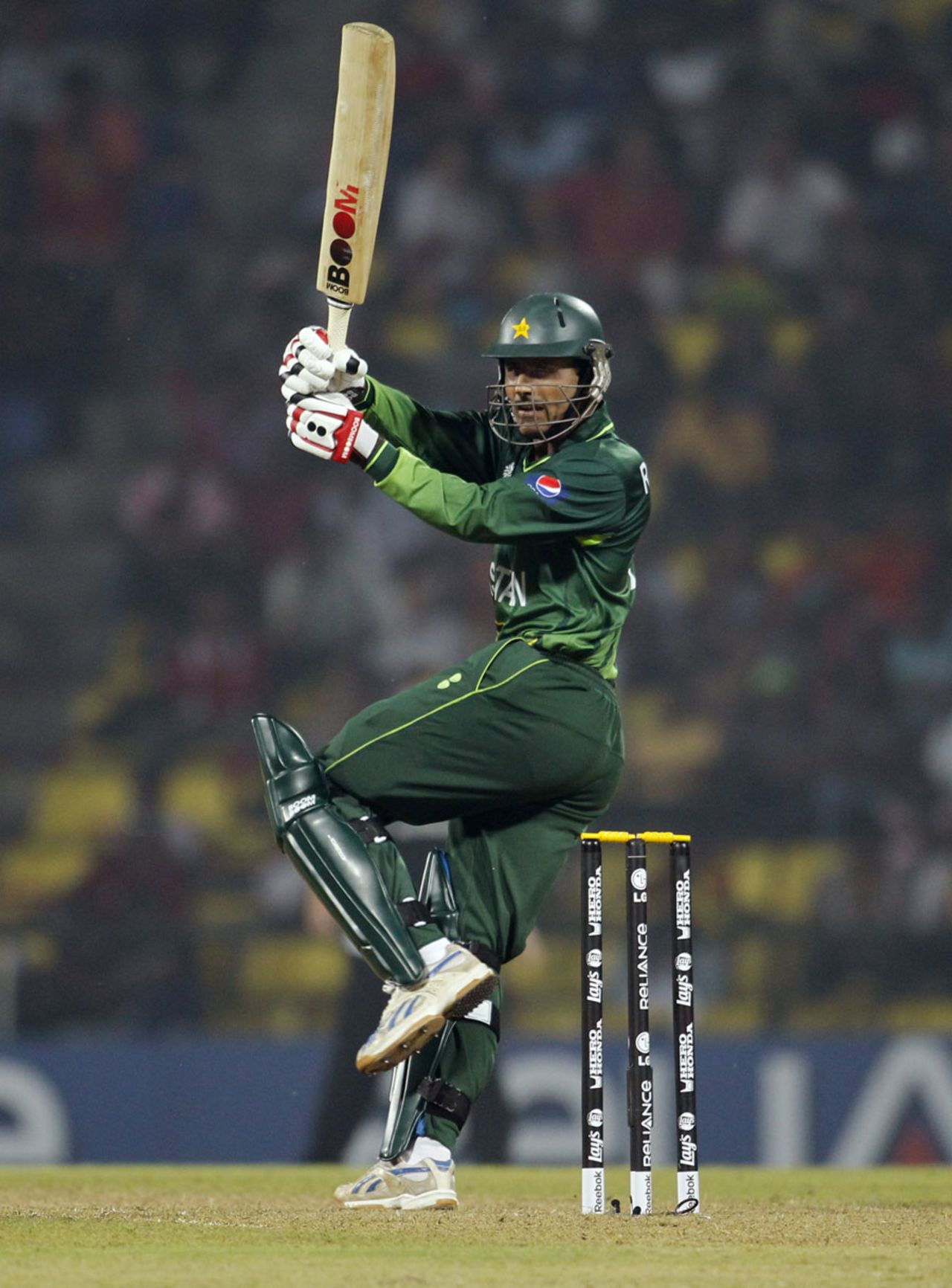 Adul Razzaq plays one behind square on the leg side, New Zealand v Pakistan, Group A, World Cup, Pallekele, March 8, 2011