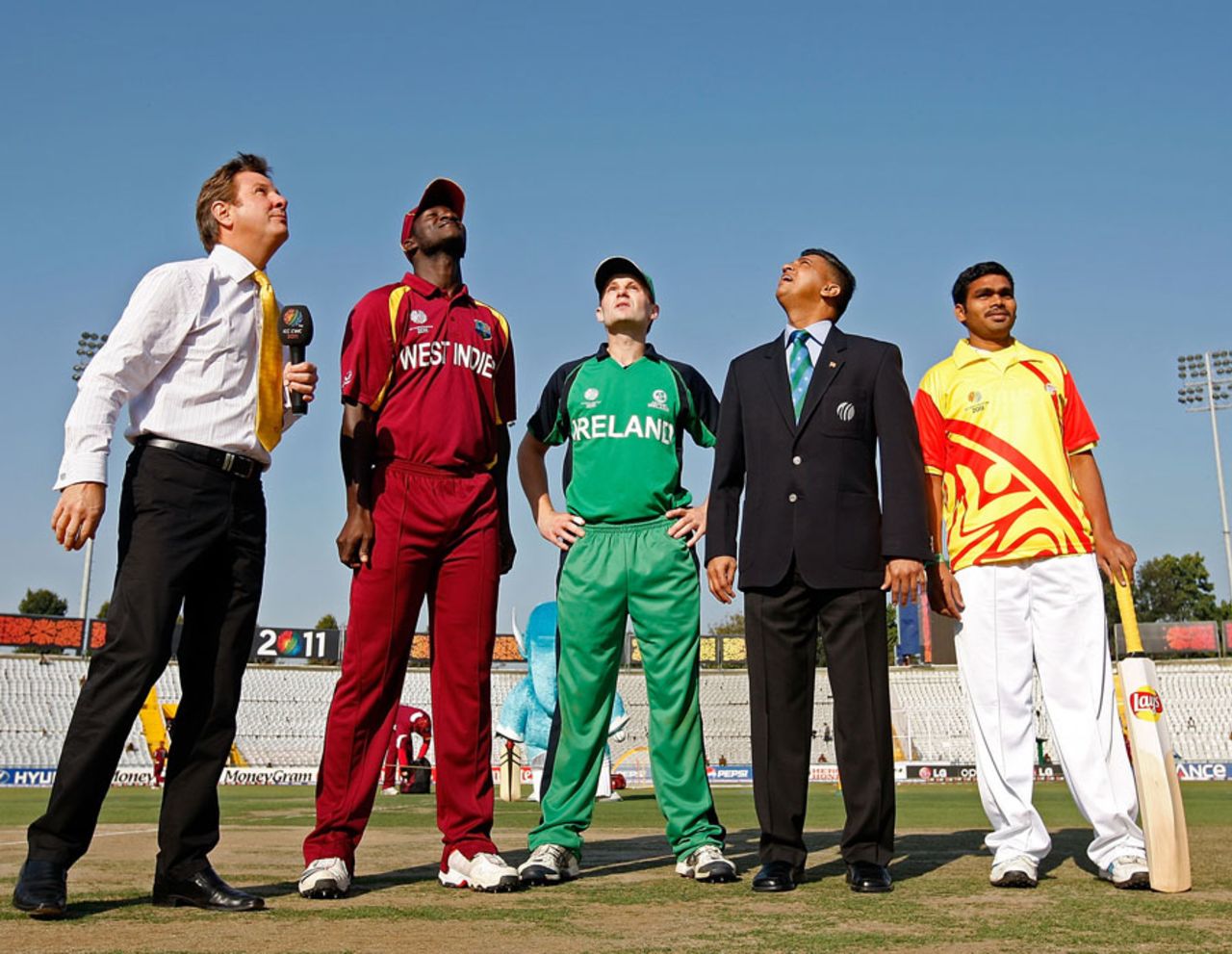 William Porterfield called right and chose to field on a relatively green surface, Ireland v West Indies, Group B, World Cup, Mohali, March 11, 2011