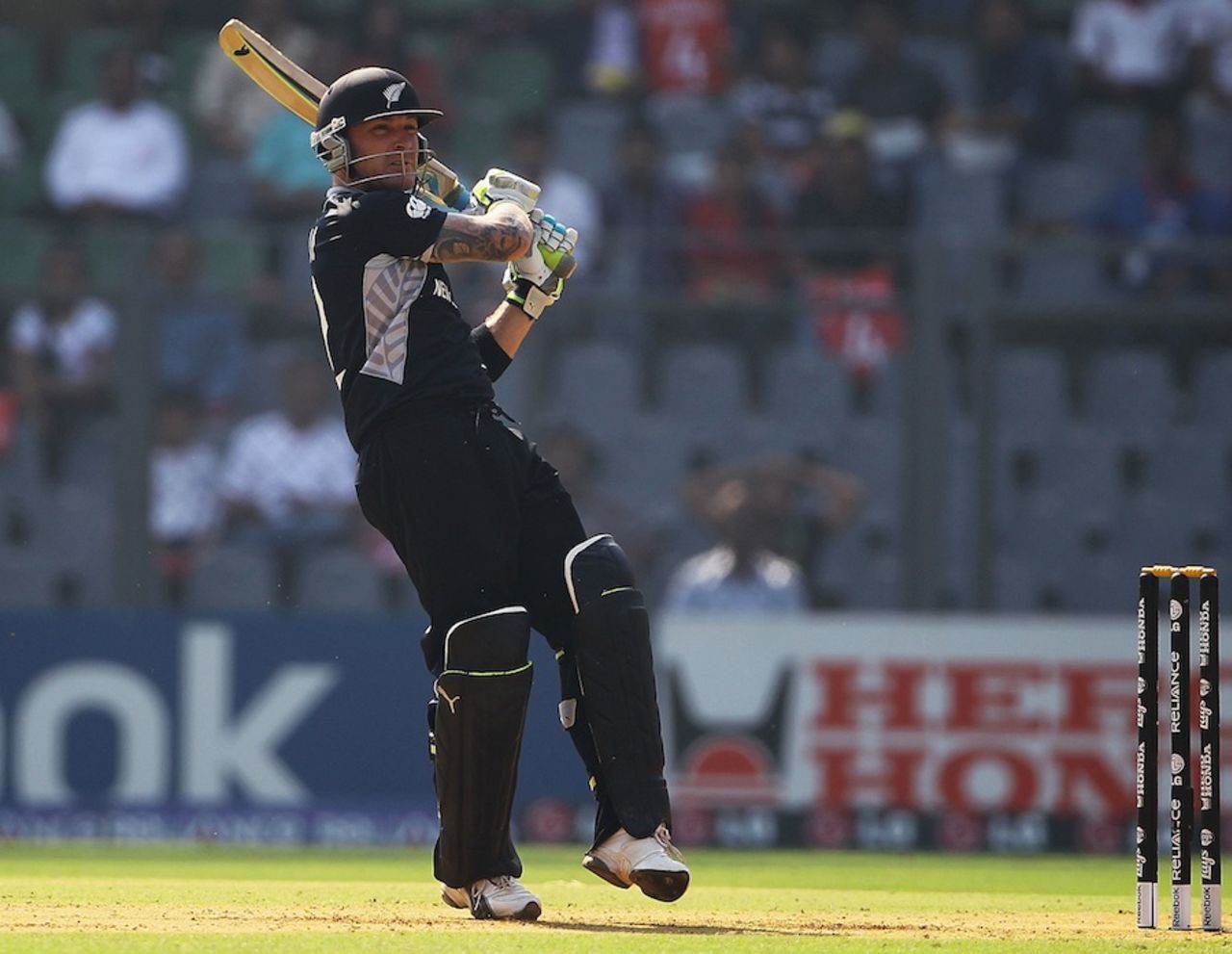Brendon McCullum pulls during his century, Canada v New Zealand, Group A, World Cup 2011, Mumbai, March 13, 2011