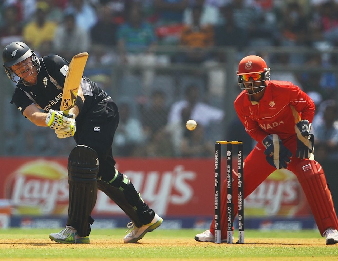 Scott Styris turns the ball on the leg side, Canada v New Zealand, Group A, World Cup 2011, Mumbai, March 13, 2011