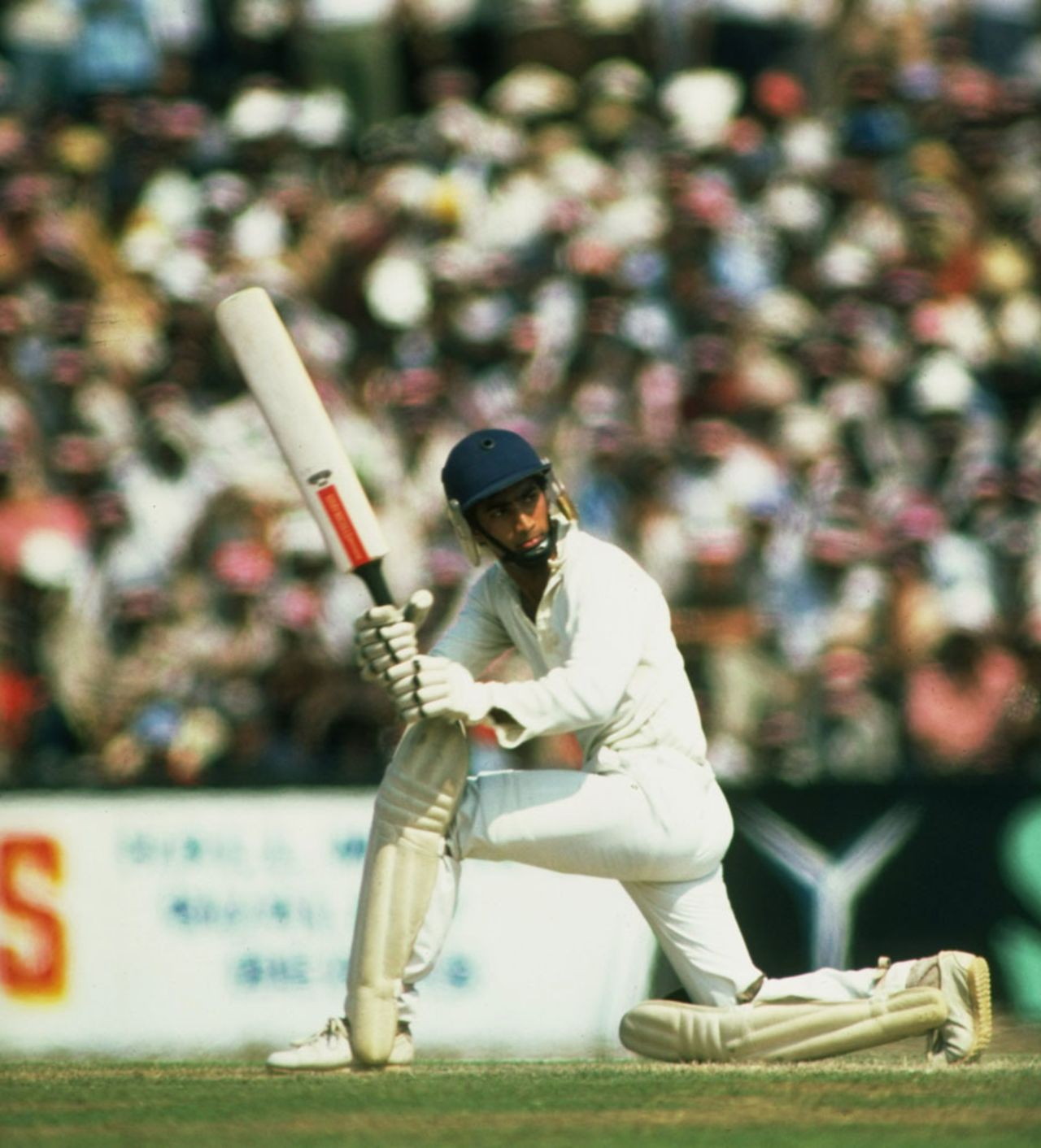 Sidath Wettimuny sweeps, Sri Lanka v England, 1st Test, Colombo, 4th day, February 21, 1982