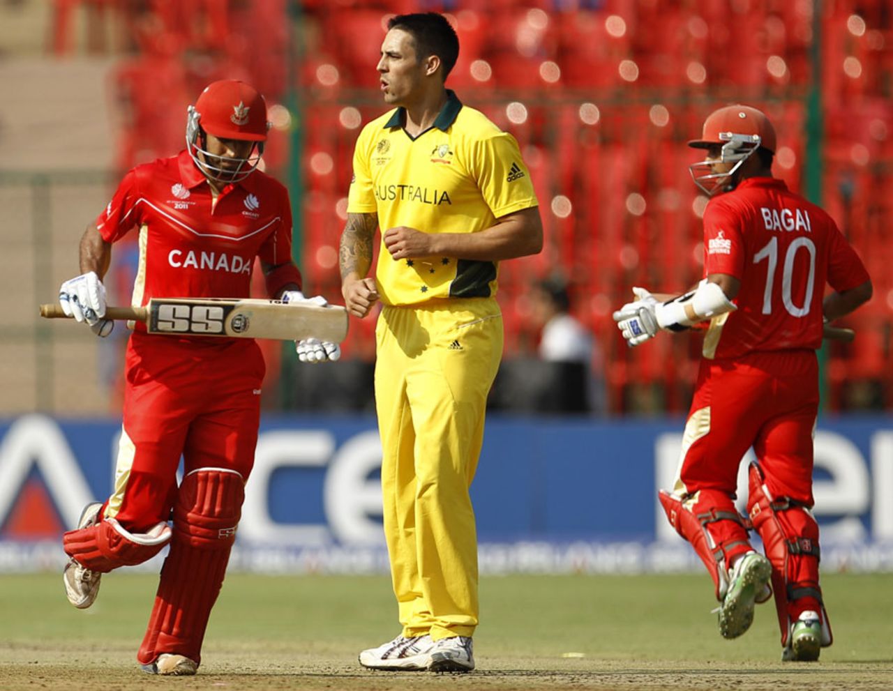 Zubin Surkari and Ashish Bagai put on 68 for the third-wicket, Australia v Canada, Group A, World Cup, Bangalore, March 16, 2011