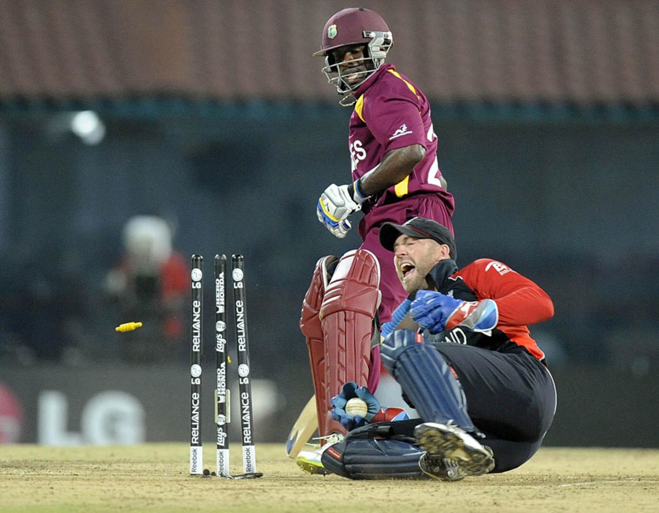 Matt Prior completed a sharp stumping to remove Devon Smith, England v West Indies, World Cup, Group B, March 17, 2011