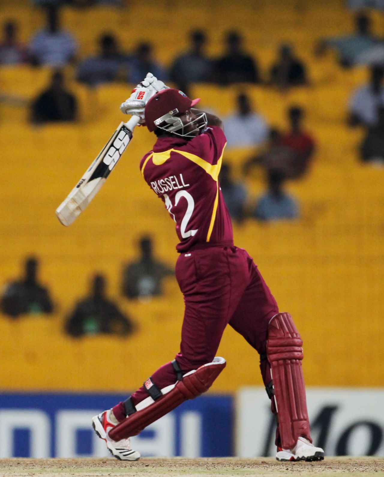 Andre Russell produced a fine innings to keep West Indies on course, England v West Indies, World Cup, Group B, March 17, 2011