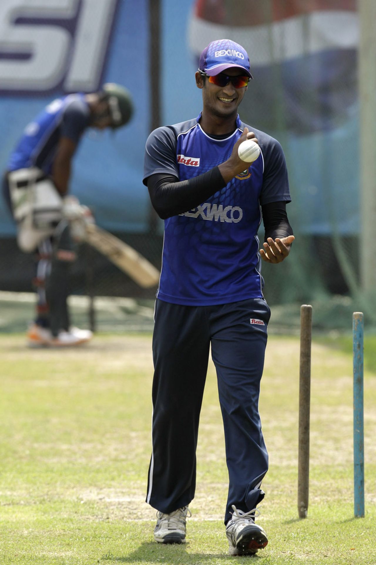 Mahmudullah has a bowl in the nets, Mirpur, March 18, 2011