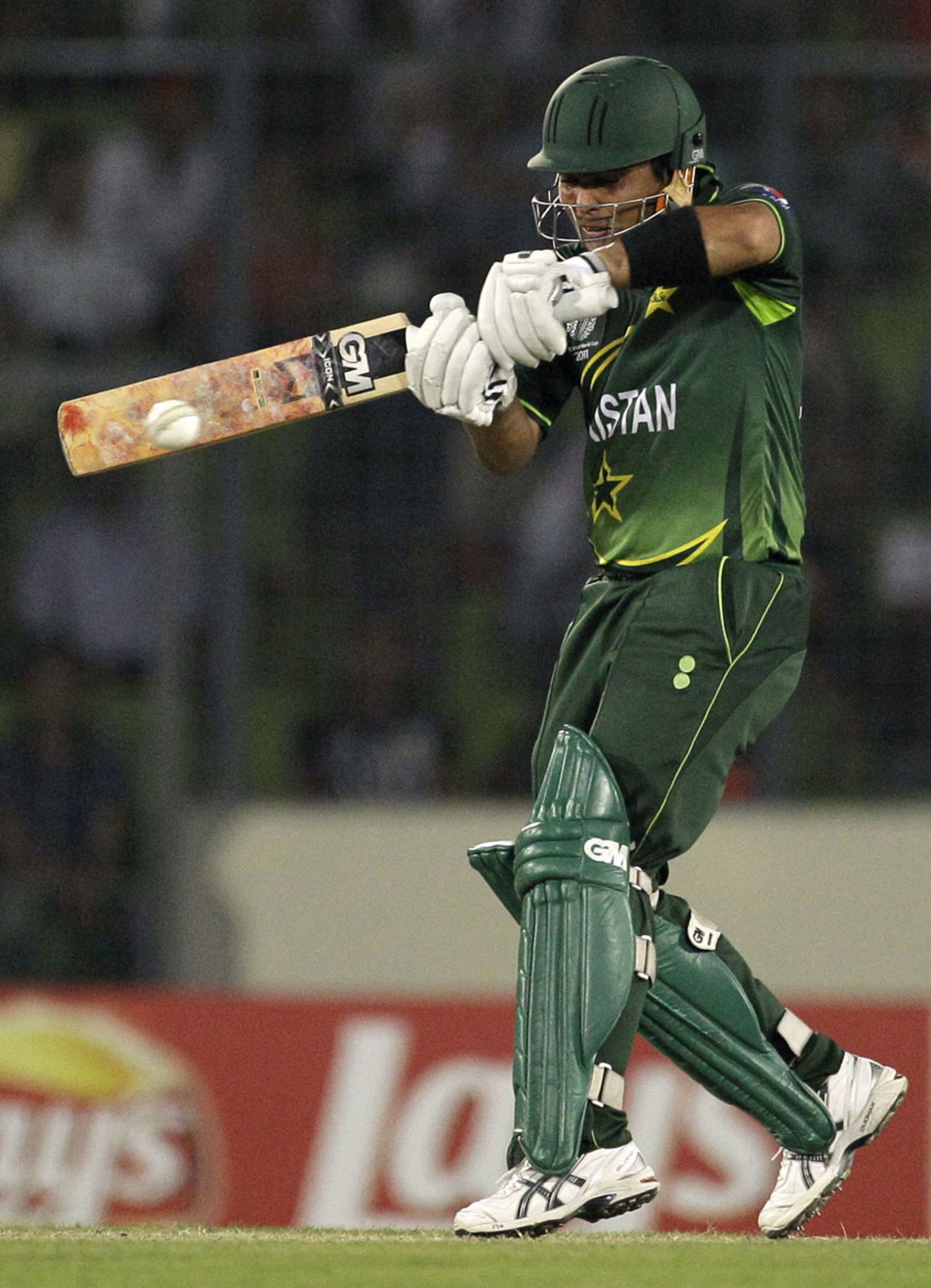 Kamran Akmal dismisses one to the boundary, West Indies v Pakistan, 1st quarter-final, World Cup 2011, March 23, 2011
