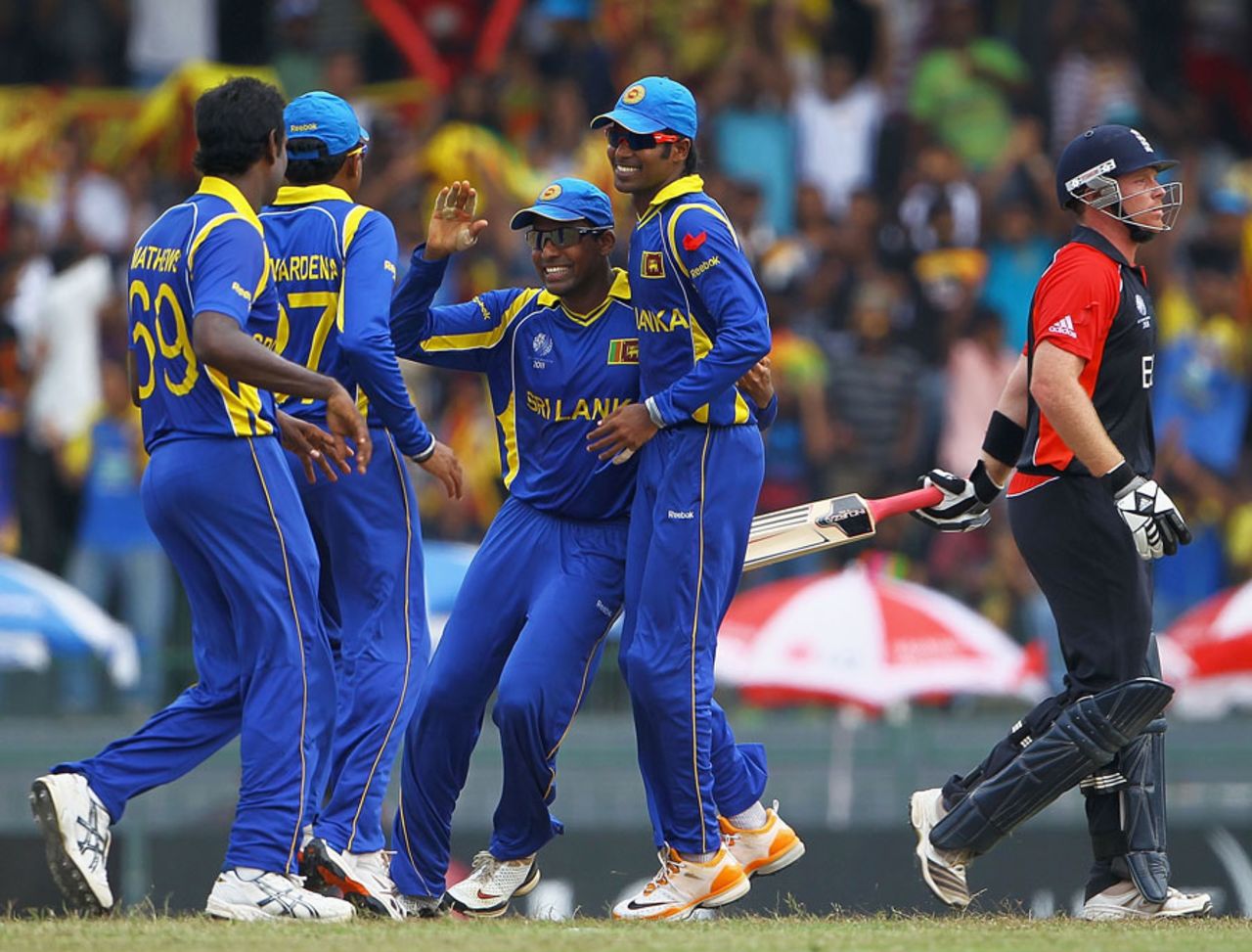 Ian Bell started brightly before chipping loosely to midwicket, Sri Lanka v England, 4th quarter-final, World Cup 2011, Colombo, March 26 2011