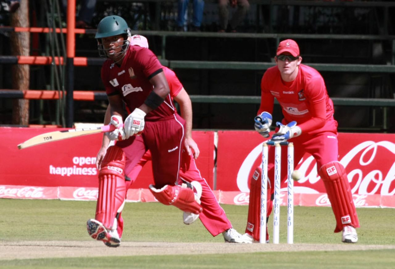 Chamu Chibhabha scored 27 in the chase of 152, Mid West Rhinos v Southern Rocks, MetBank Pro40 Championship final, Harare, March 27, 2011