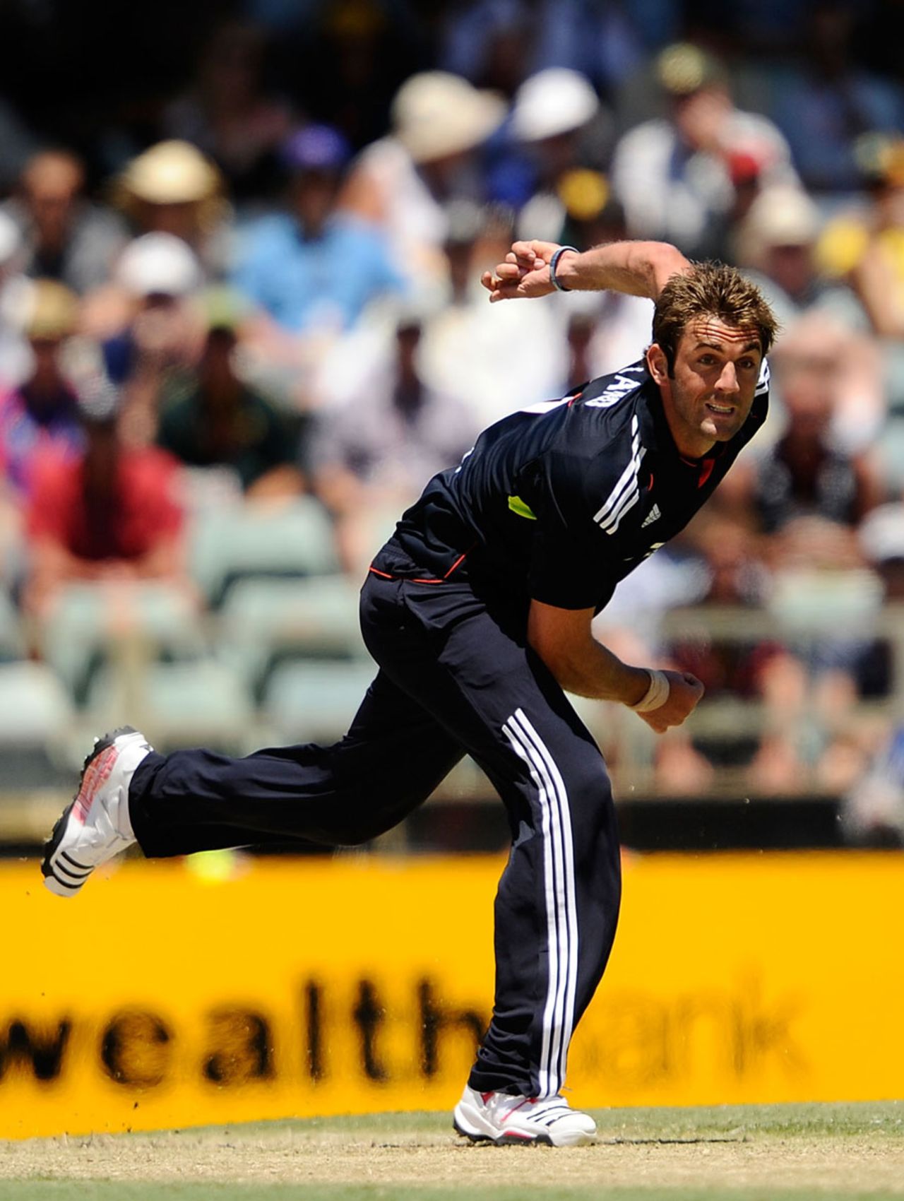 Liam Plunkett made a solitary appearance at Perth, Australia v England, 7th ODI, Perth, February 6 2011
