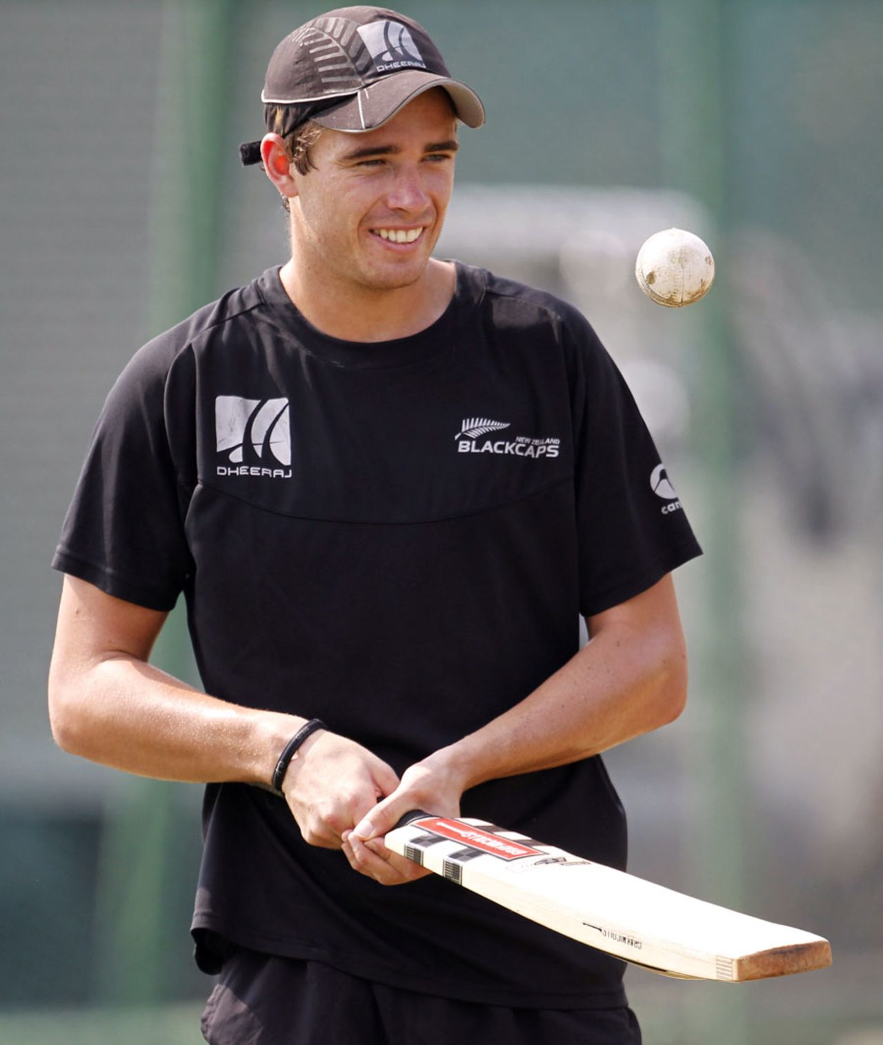 Tim Southee takes a break during New Zealand's nets session, Colombo, March 28, 2011