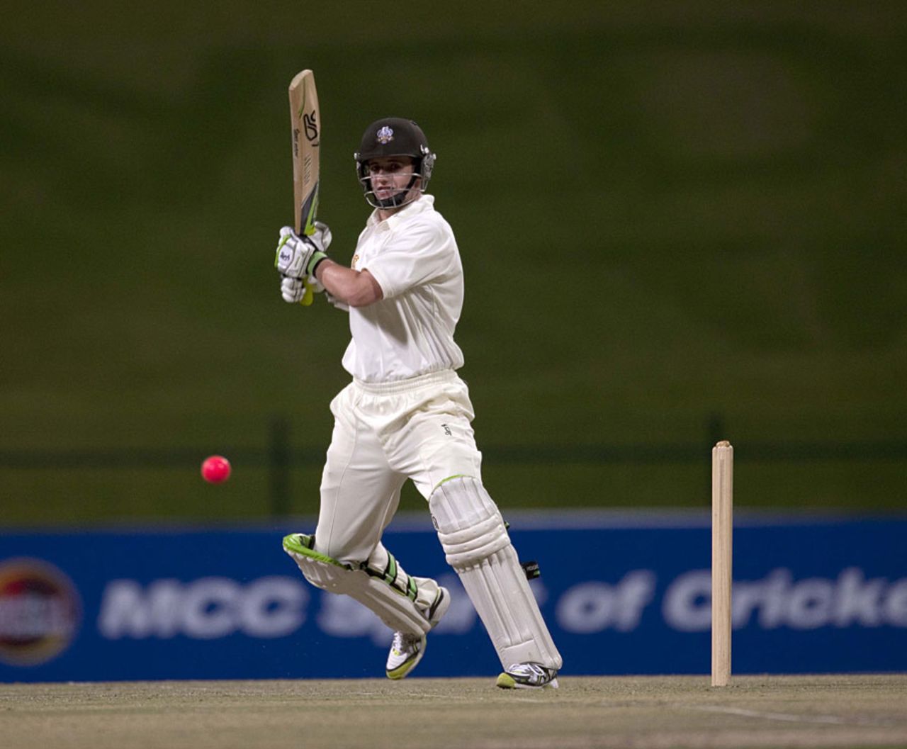 Steven Davies played his second useful innings of the match, MCC v Nottinghamshire, 2nd day, Abu Dhabi, March 28, 2011