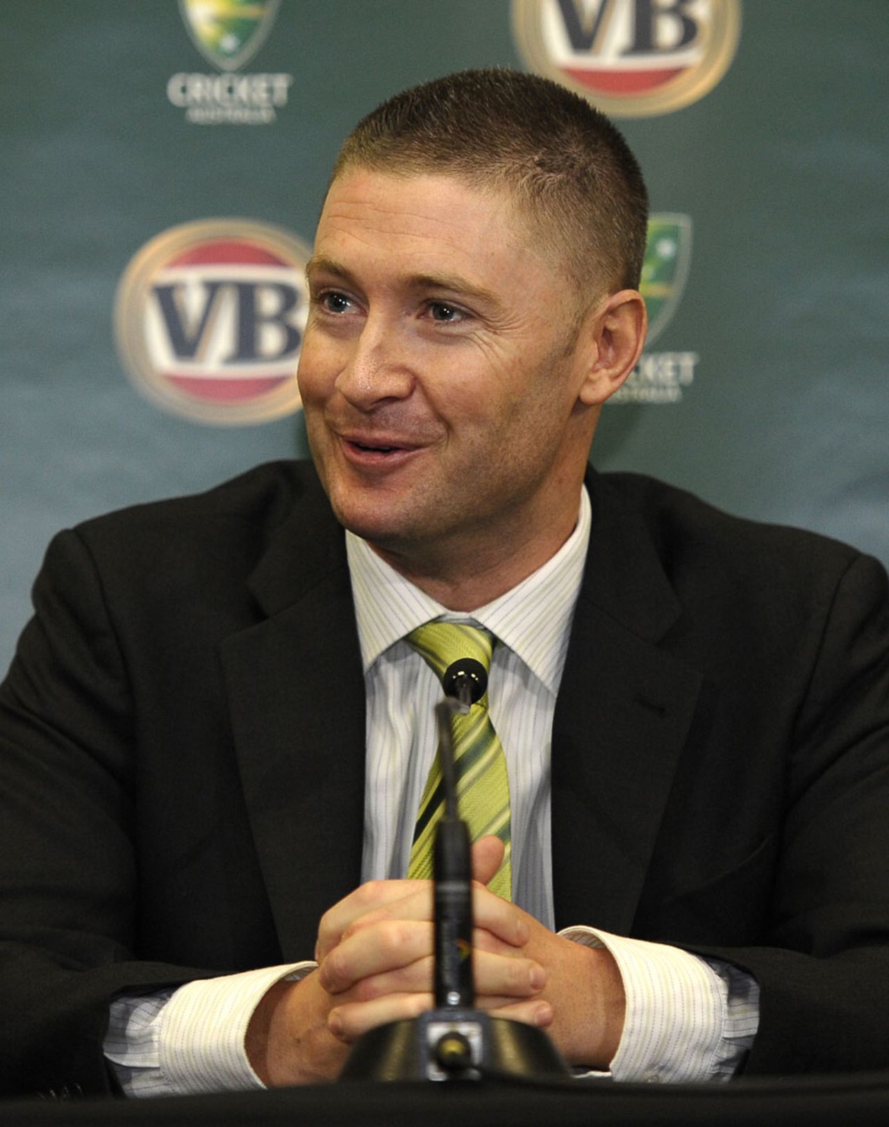 Michael Clarke addresses the press after being appointed Australia's captain, Sydney, March 30, 2011