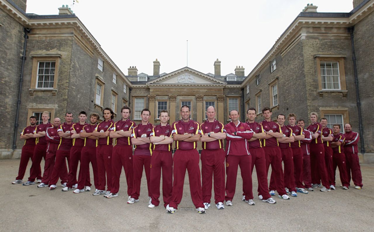 The Northamptonshire squad pose in front of Althorp House, March 30, 2011`