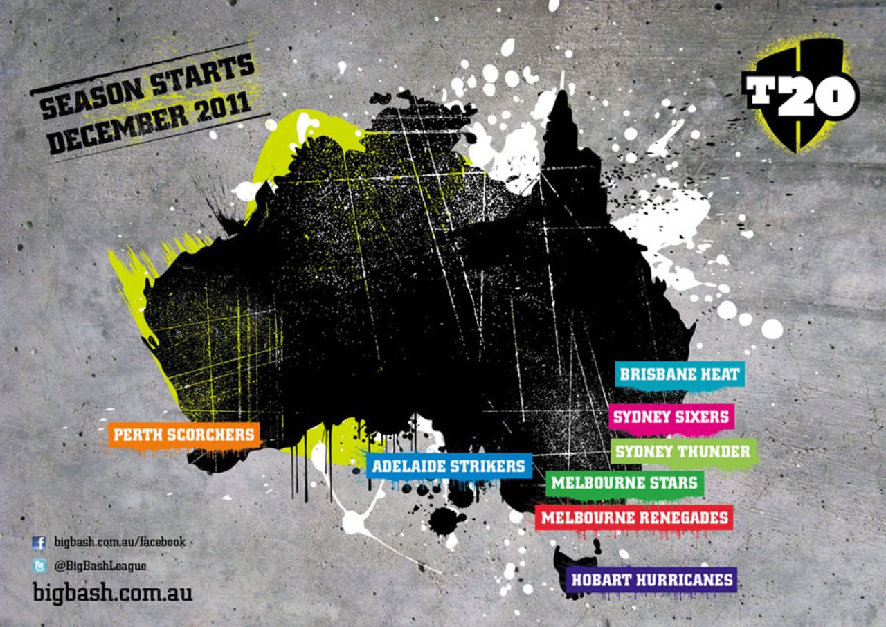 The first 2011 Big Bash League graphic issued by CA, 6 April, 2011