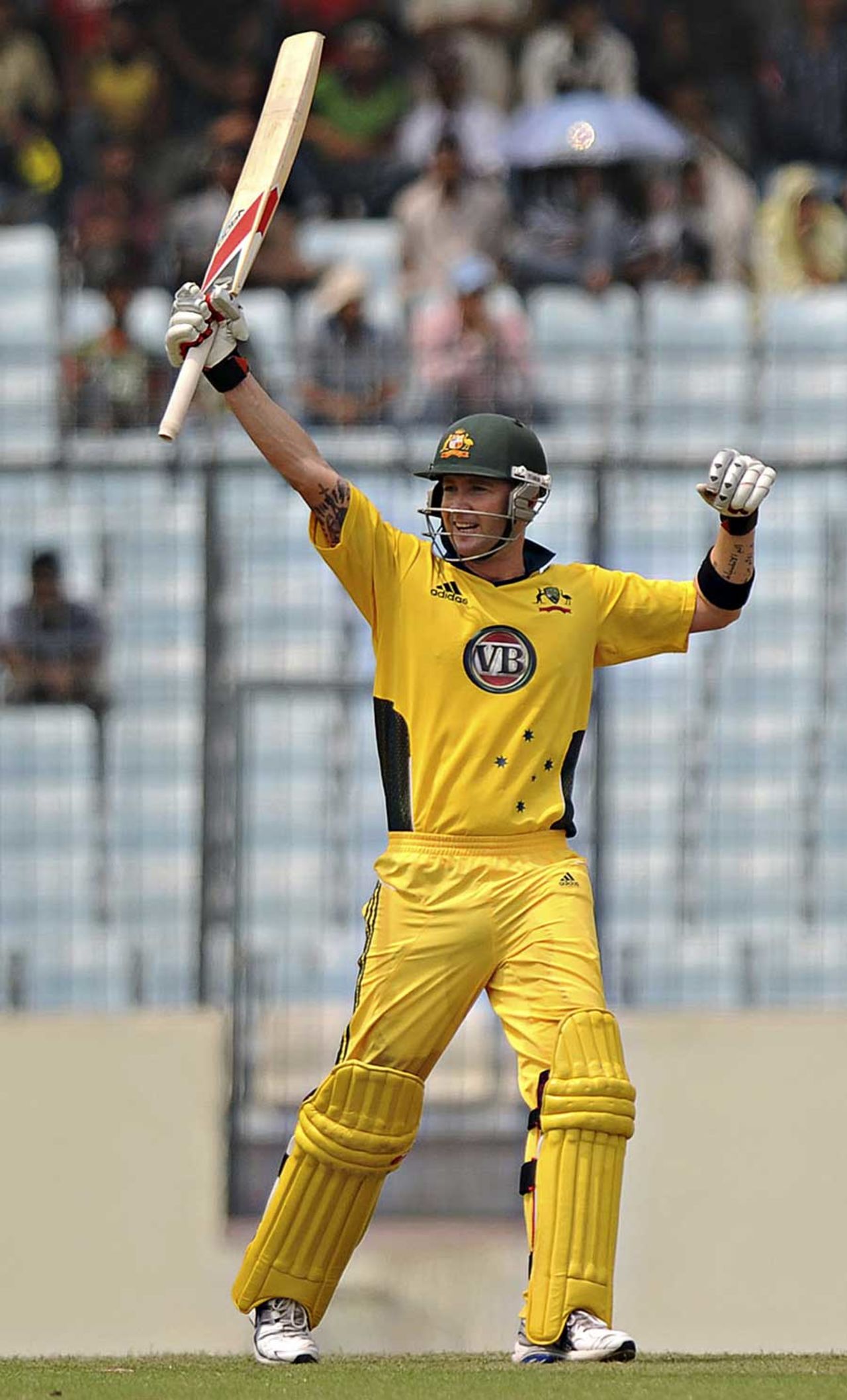 Michael Clarke began his stint as full-time captain with a century, Bangladesh v Australia, 1st ODI, Mirpur, April 9, 2011